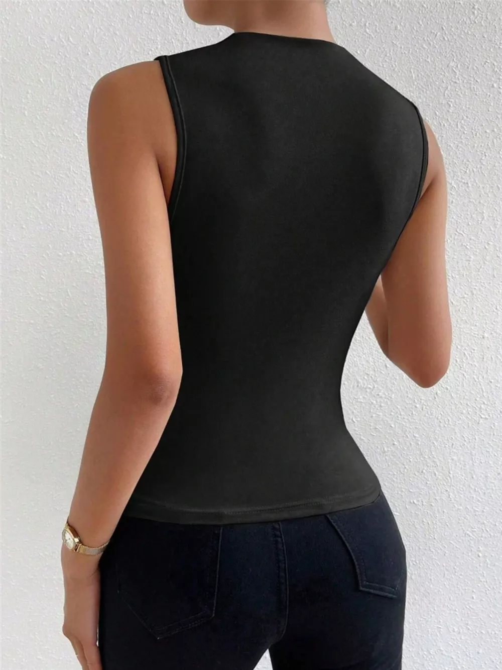 Ruched Solid Color Tank, image 13