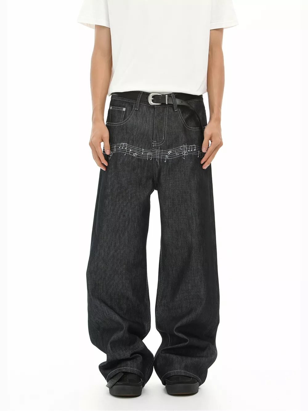 Men's Loose Fit Wash Jeans, image 2