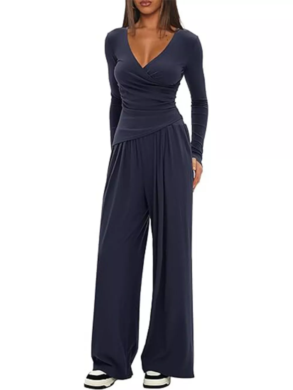 Casual Long Sleeve Top and Pants Two-Piece Set, image 14