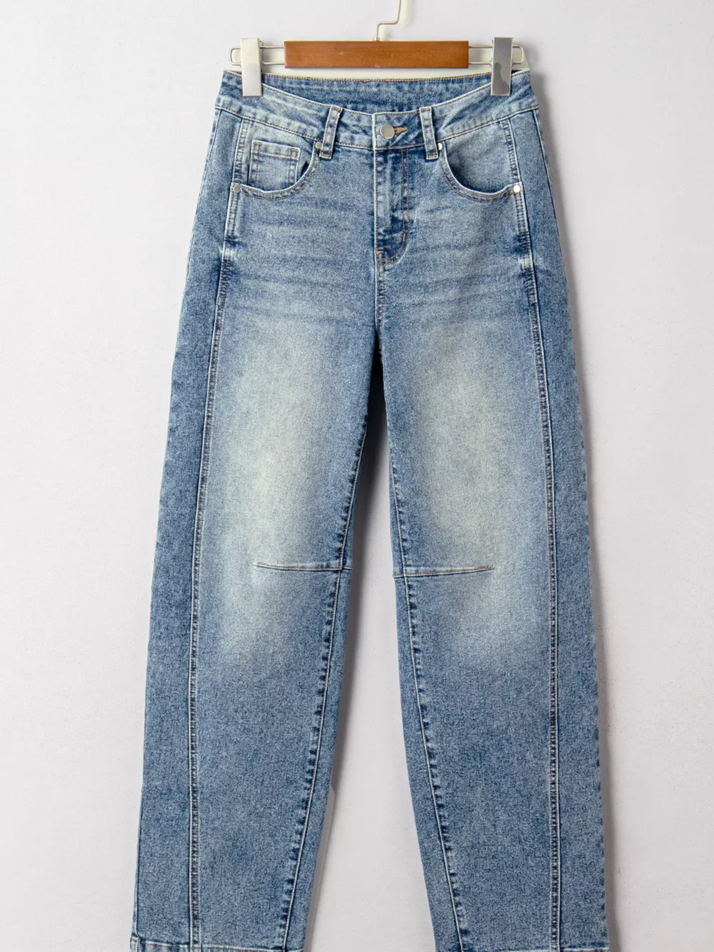 Vintage Washed Seam Detail Shift Jeans, image 4
