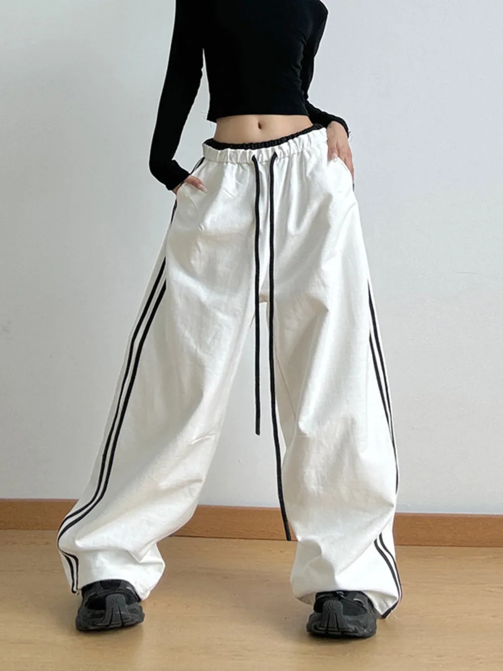 Wide Leg Drawstring Pants, image 11