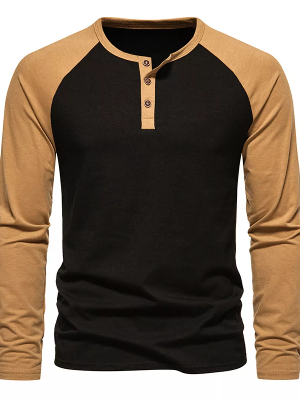Men's Casual Henley Long Sleeve T-Shirt, image 7
