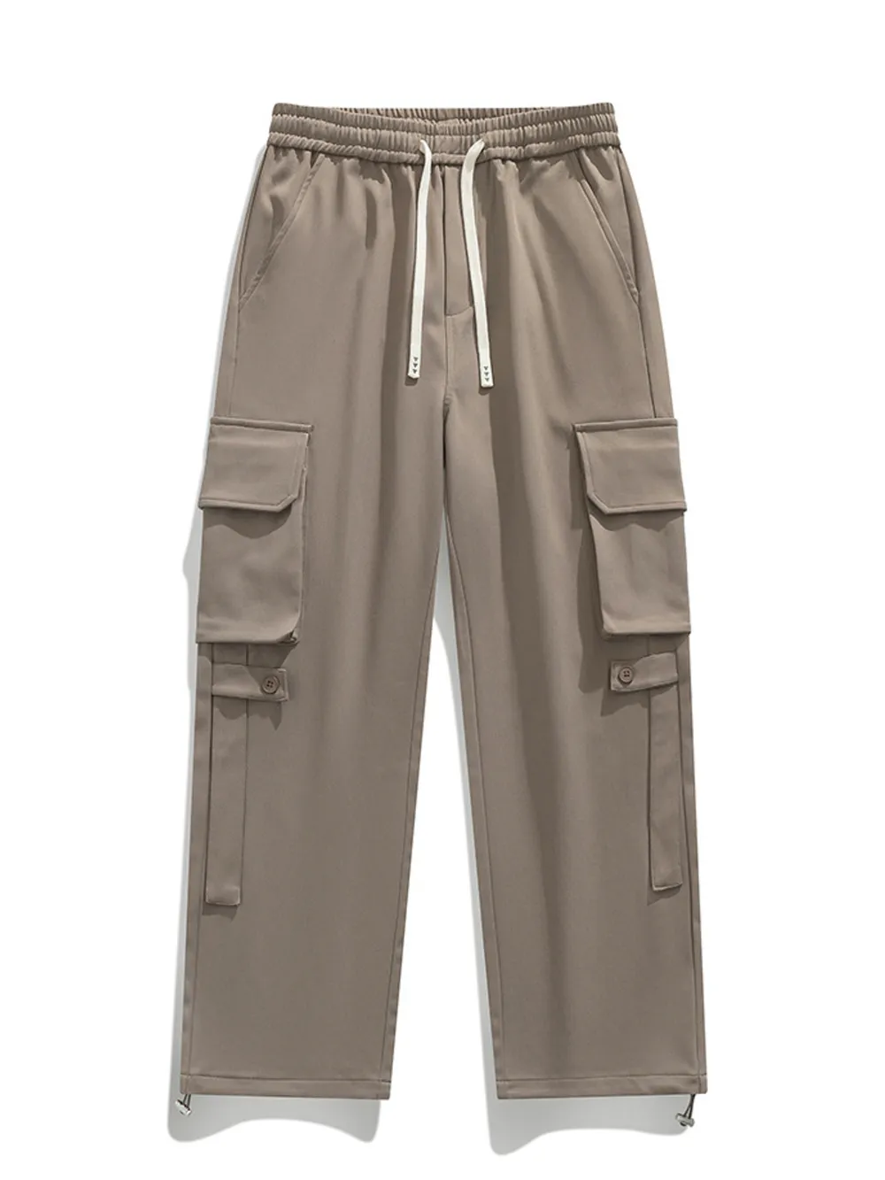 Men's Plus Size Loose Fit Cargo Pants with Drawstring, image 9