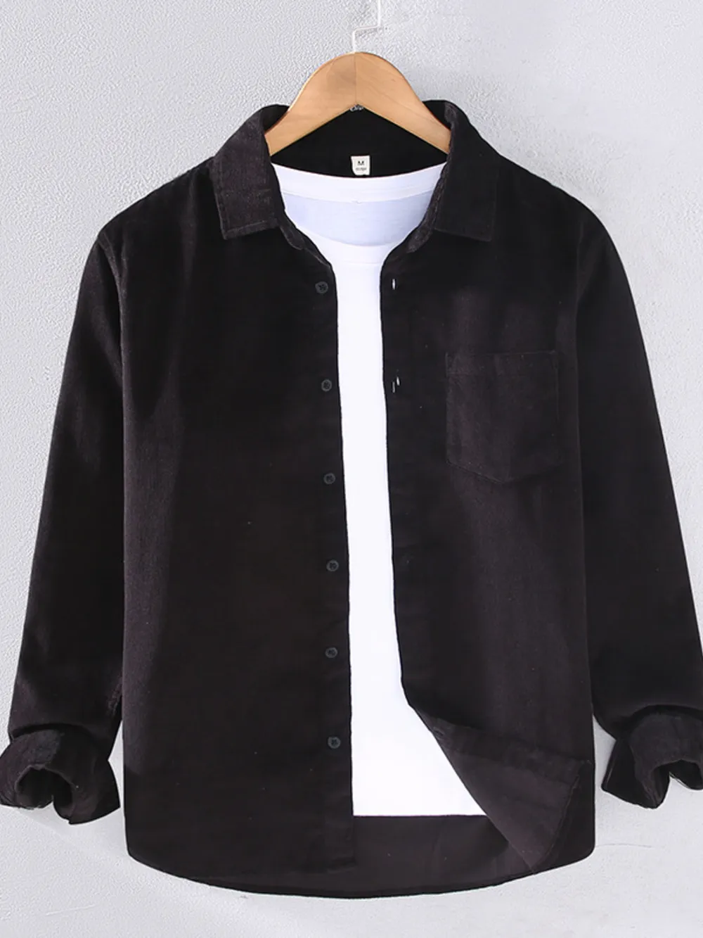 Men's Plus Size Button Up Long Sleeve Shirt