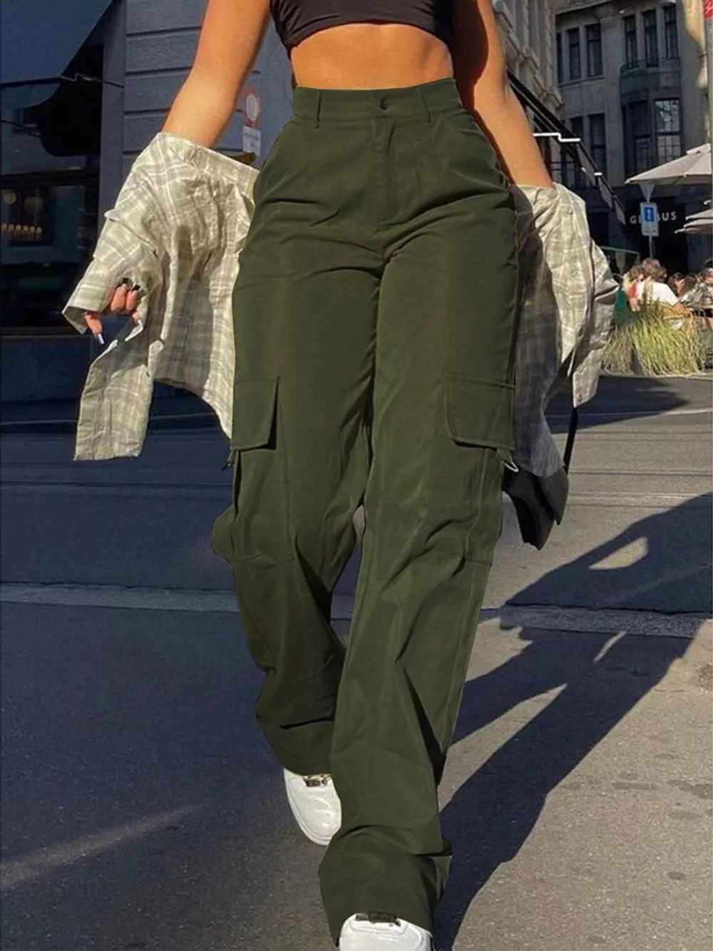 Full Size High-Waisted Cargo Pants Plus Size, image 6