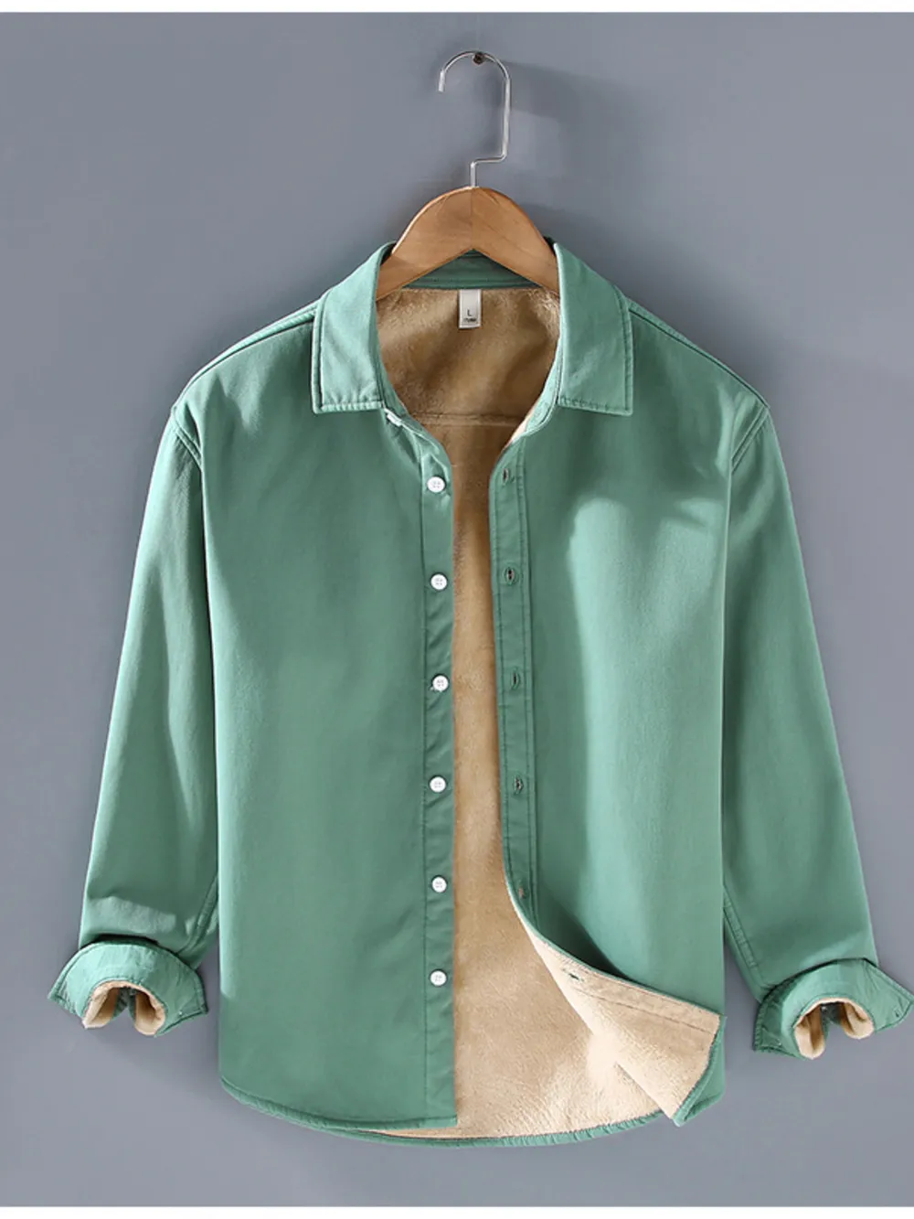 Men's Plus Size Button Up Long Sleeve Shirt, image 7