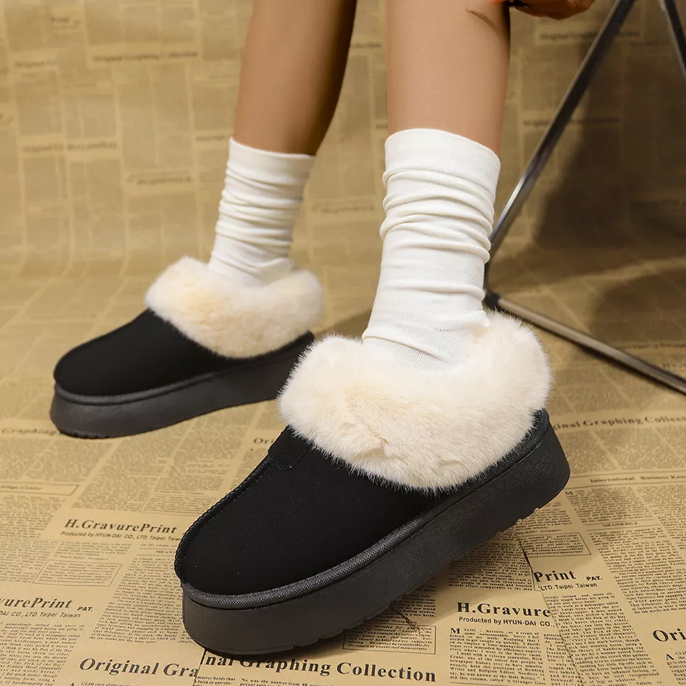 Fuzzy Platform Ankle Boots, image 14
