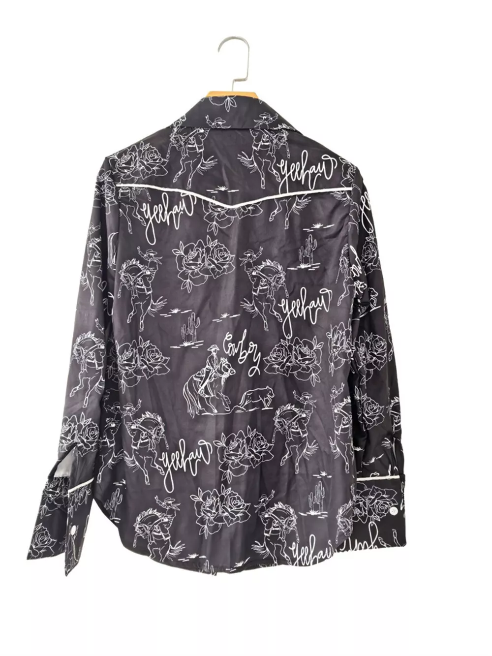Printed Button Up Long Sleeve Shirt, image 14