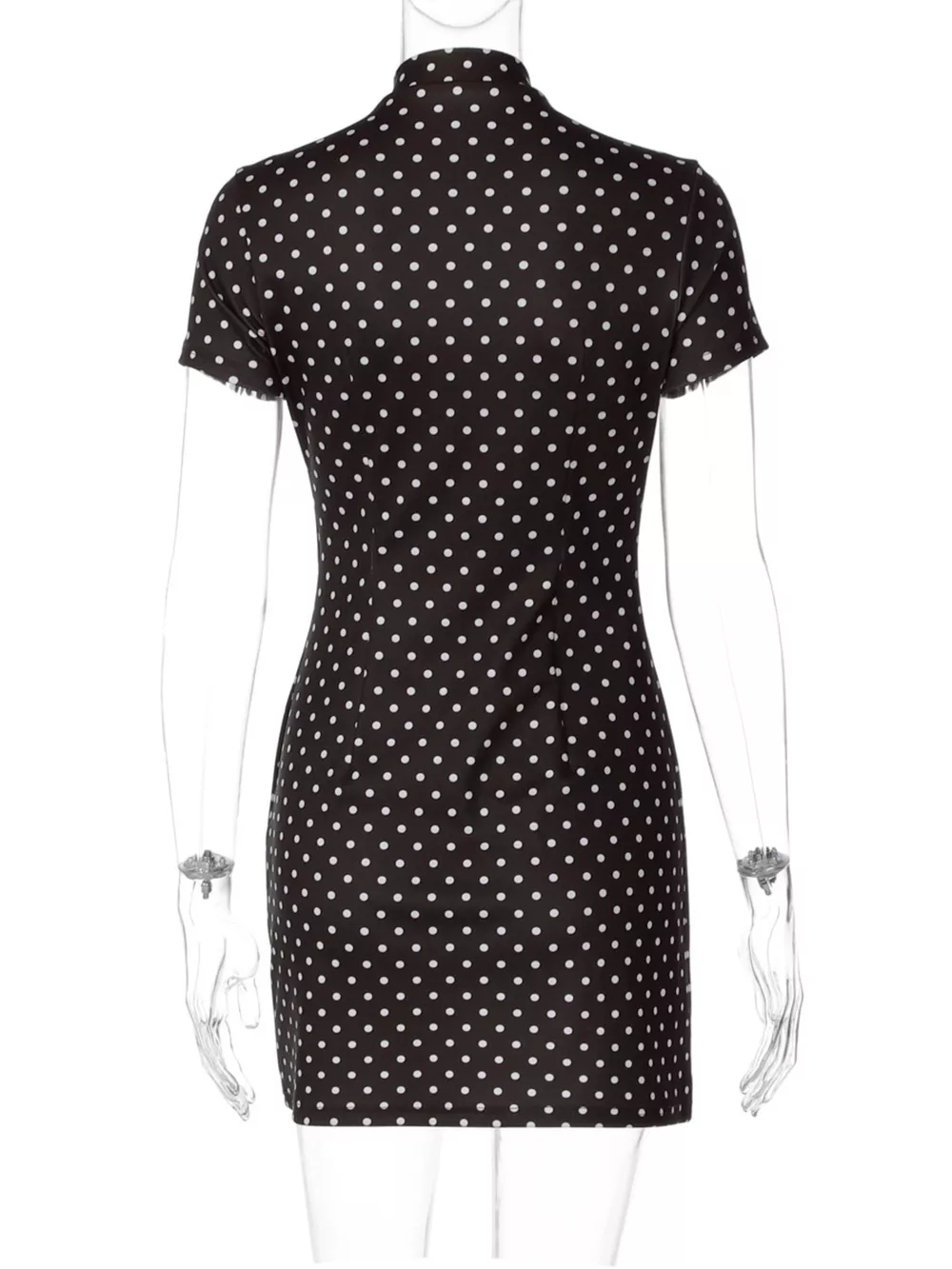 Polka Dot Cut-Out Front Mini Dress, image 14