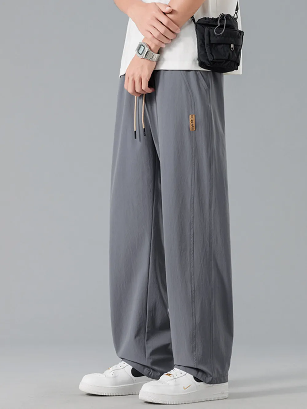 Men's Plus Size Loose Fit Drawstring Casual Pants, image 5