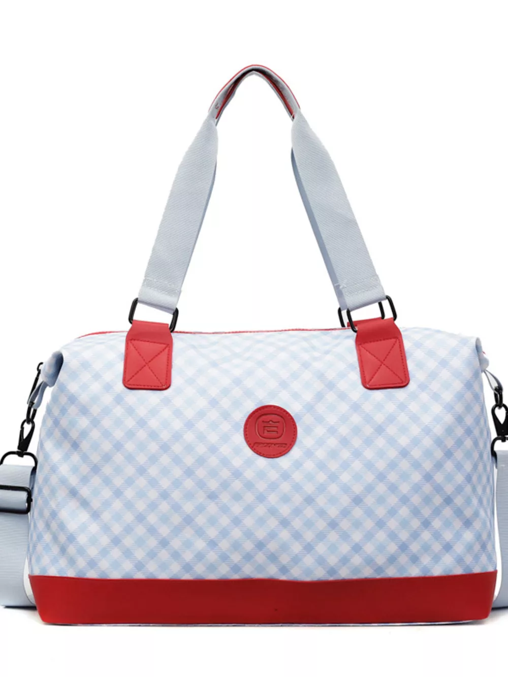 Checkered Pattern Travel Bag, image 2