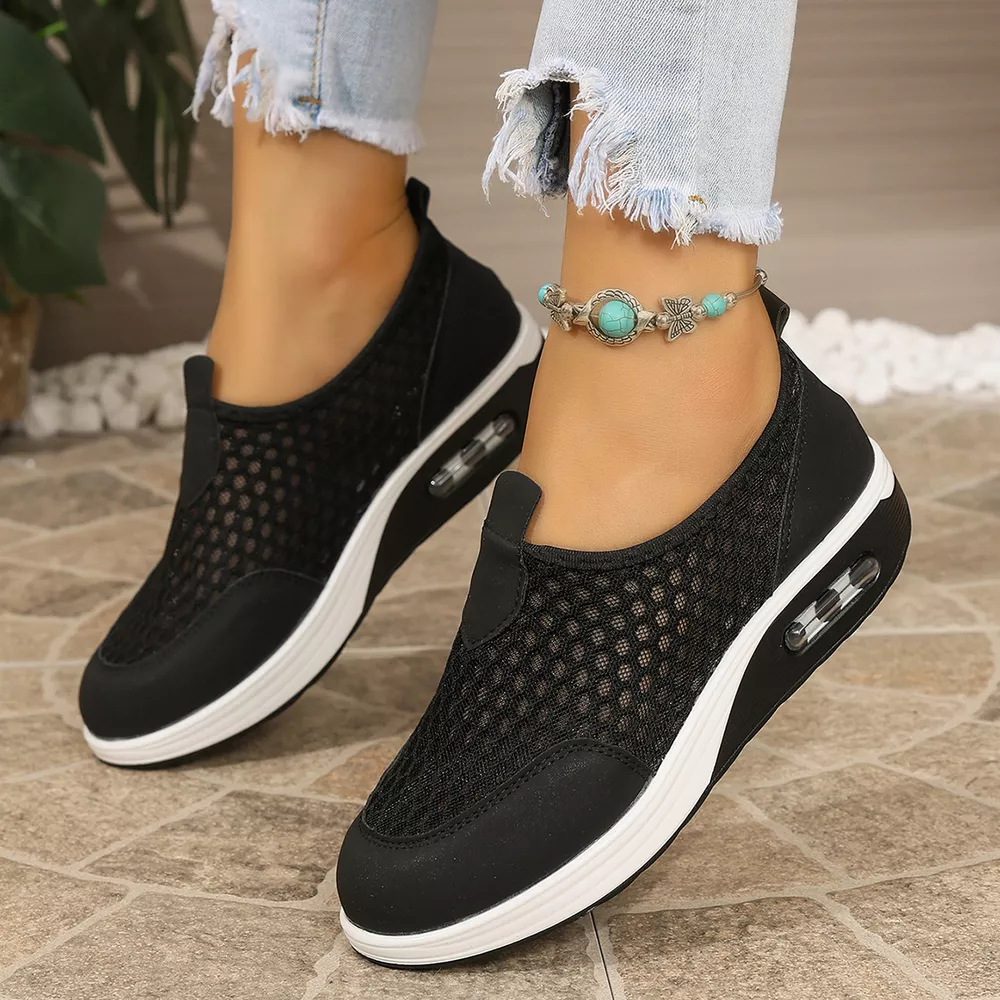 Breathable Mesh Wedge Slip-Ons, image 7