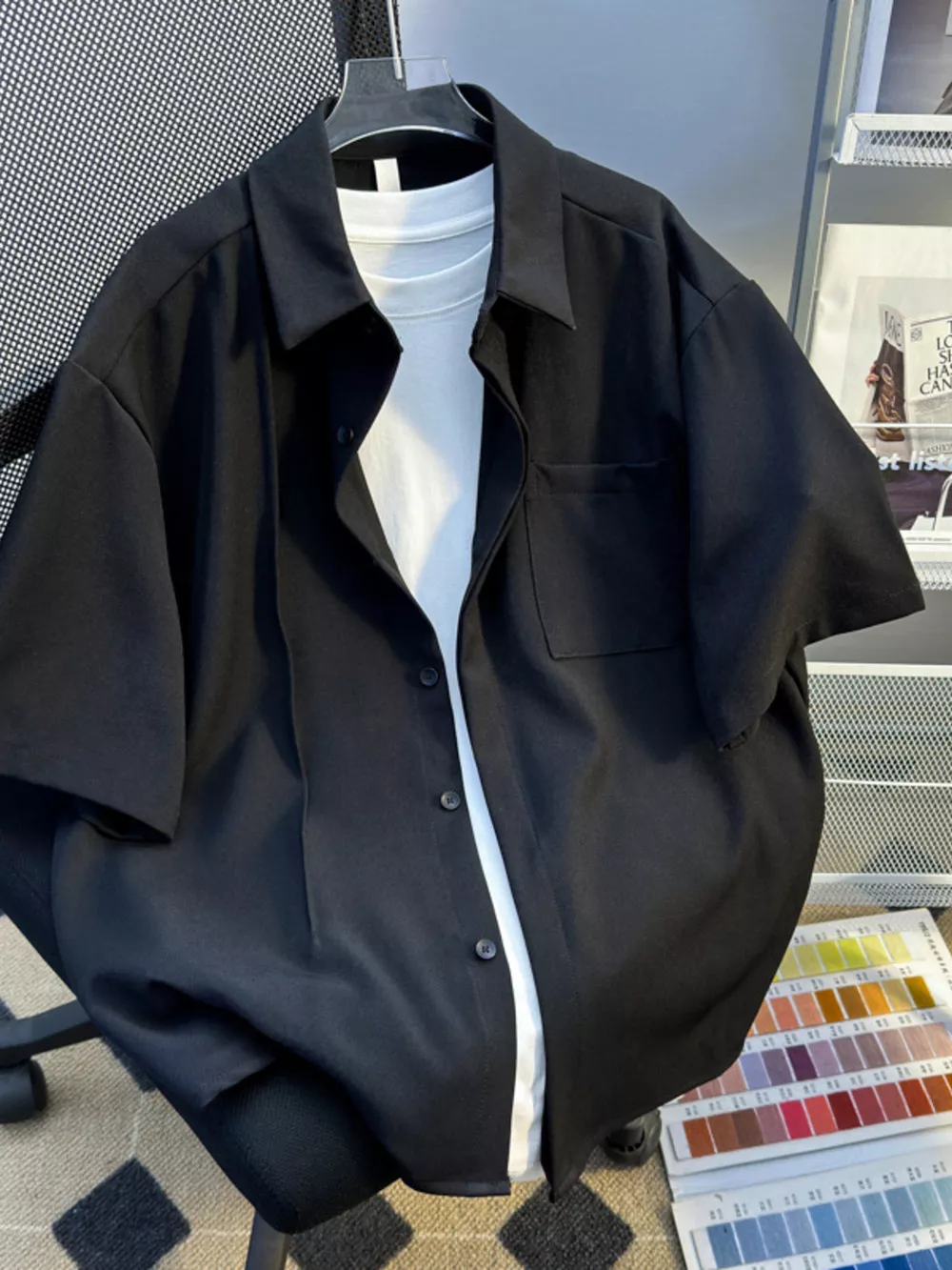 Men's Plus Size Button Up Long Sleeve Shirt