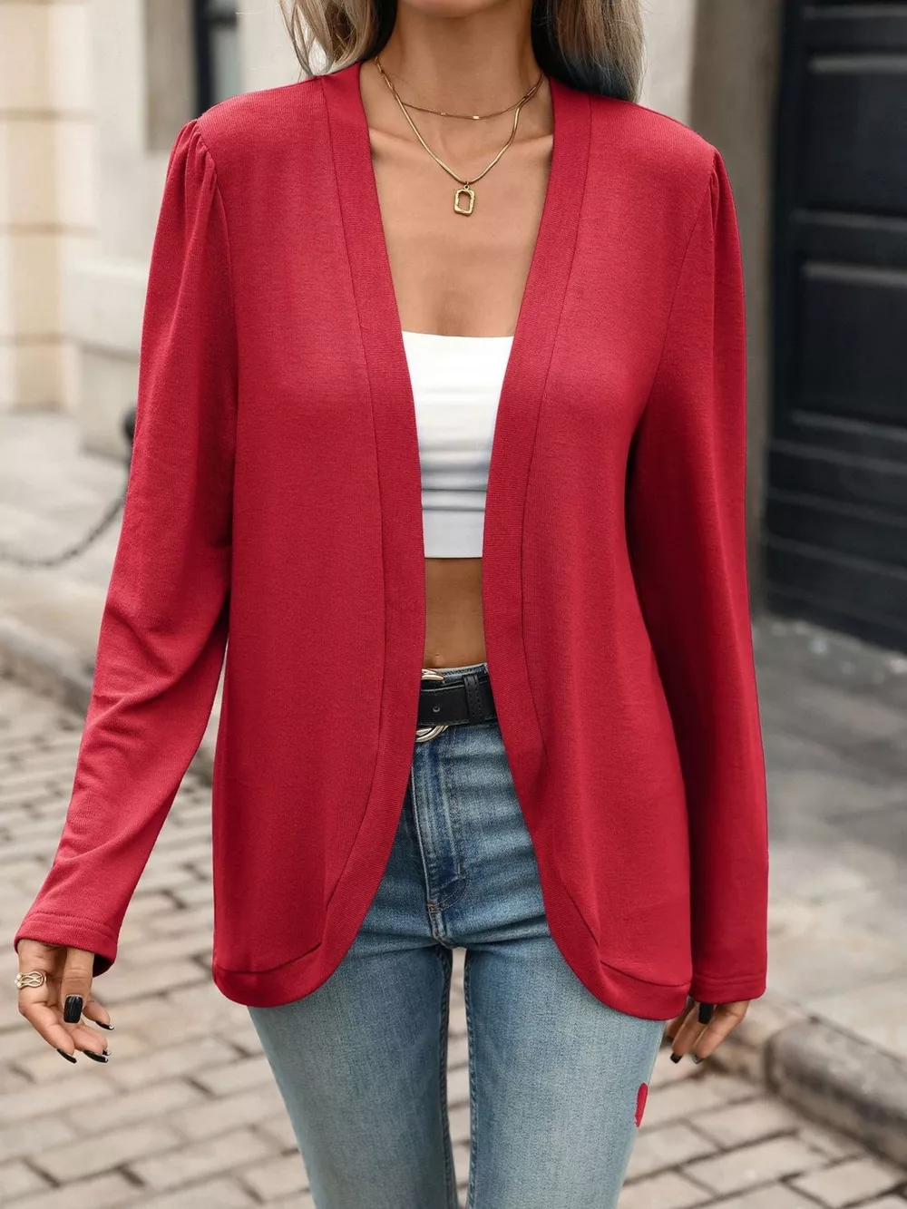 Open Front Long Sleeve Cardigan, image 20