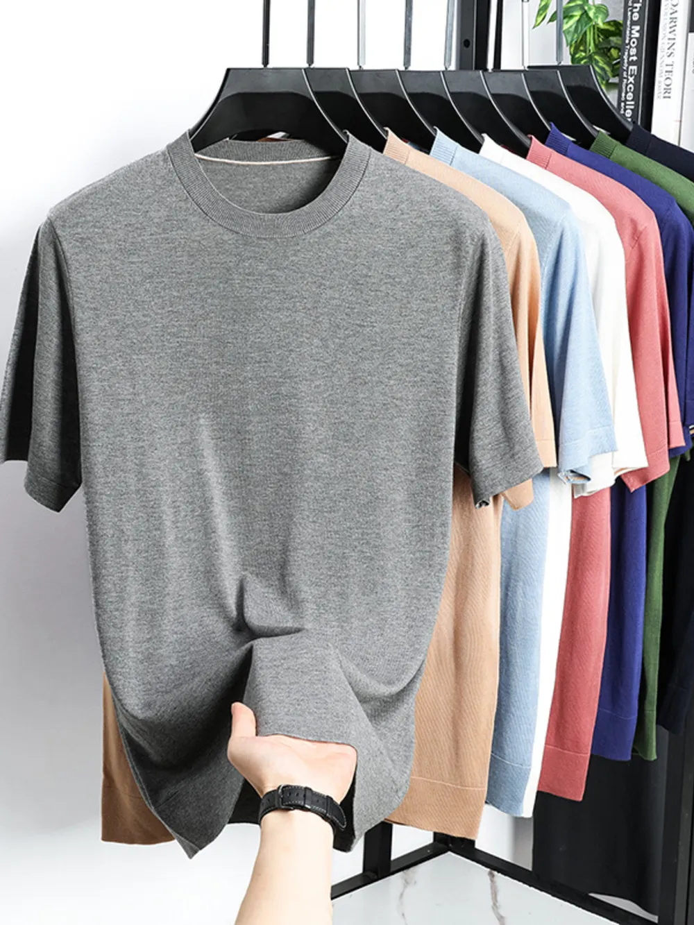 Men's Plus Size Short Sleeve Crew Neck T-Shirt, image 4
