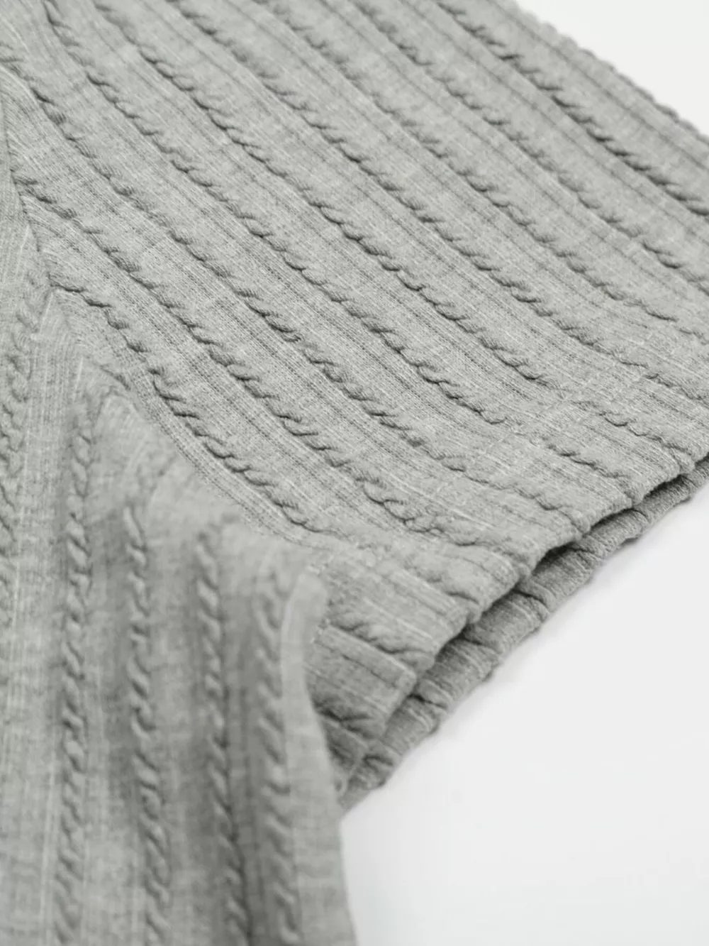 Men's Ribbed Knit Polo with Contrast Stitching, image 5