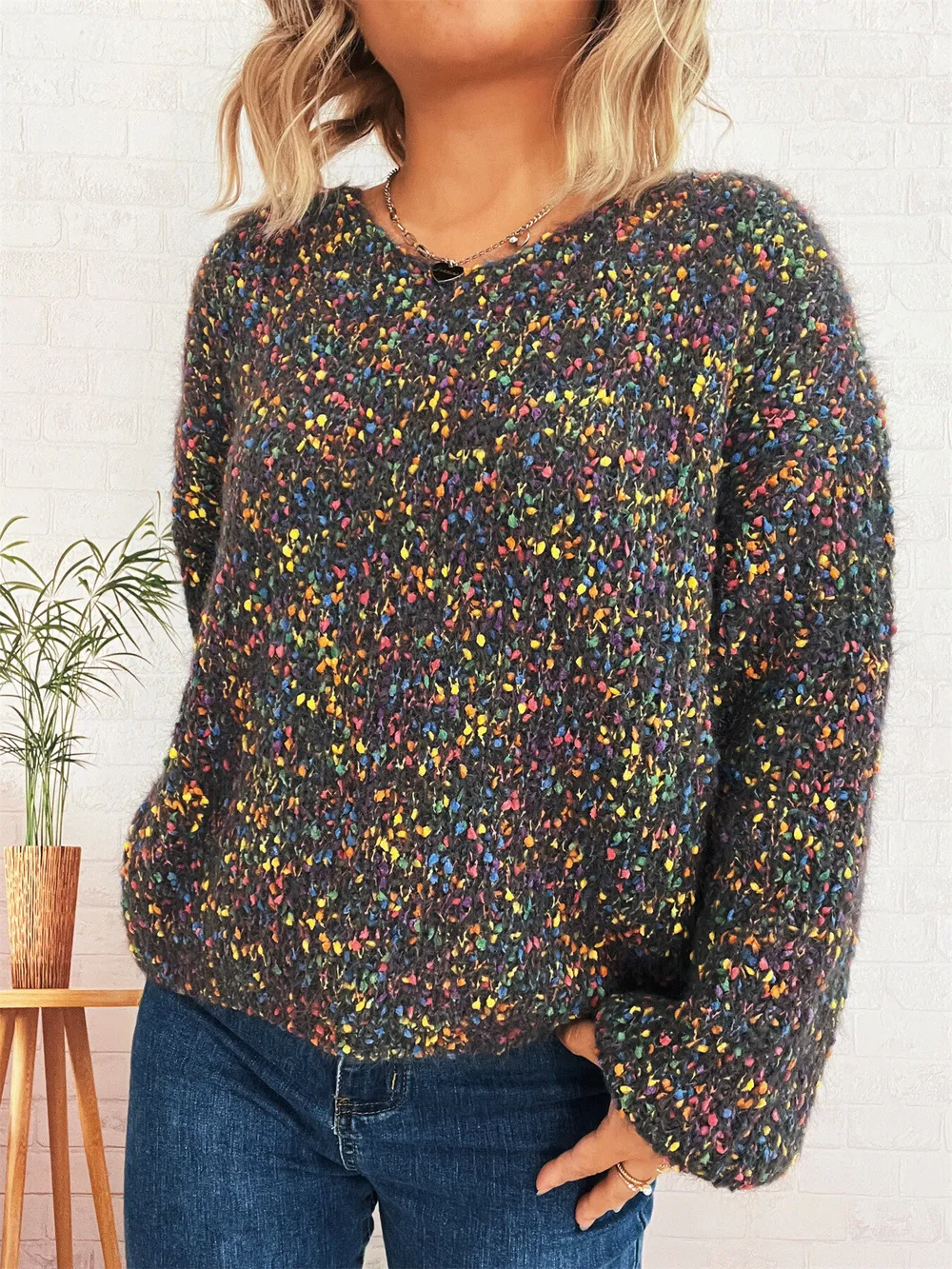 Colorful Long Sleeve Sweater, image 15
