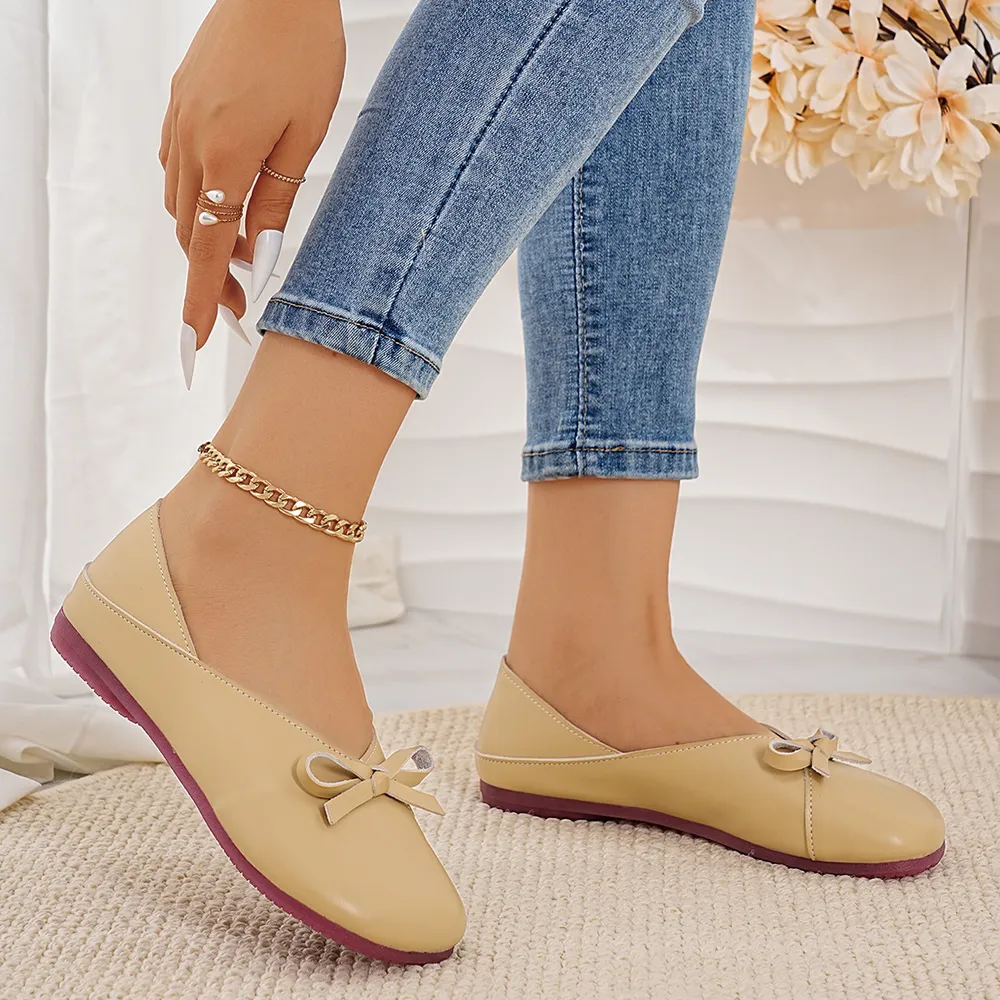 Bow Round Toe Flats Slip-Ons, image 19