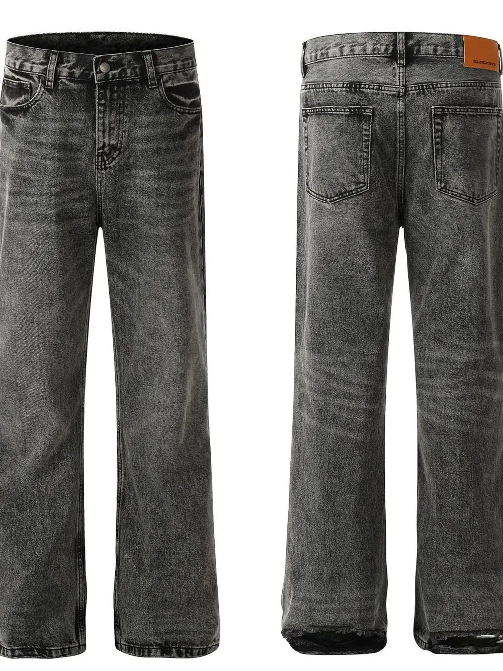 Men's Vintage Washed Wide Leg Jeans, image 3