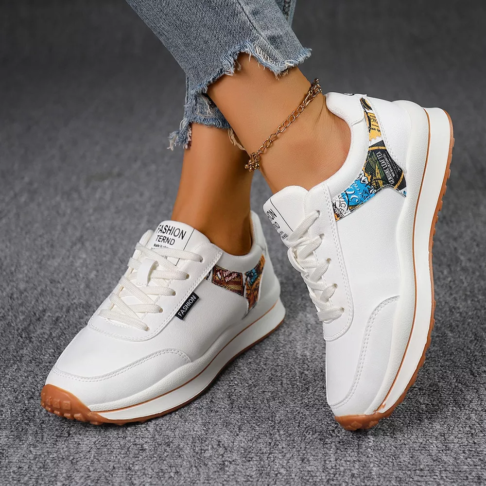 Round Toe Lace Up Sneakers, image 4