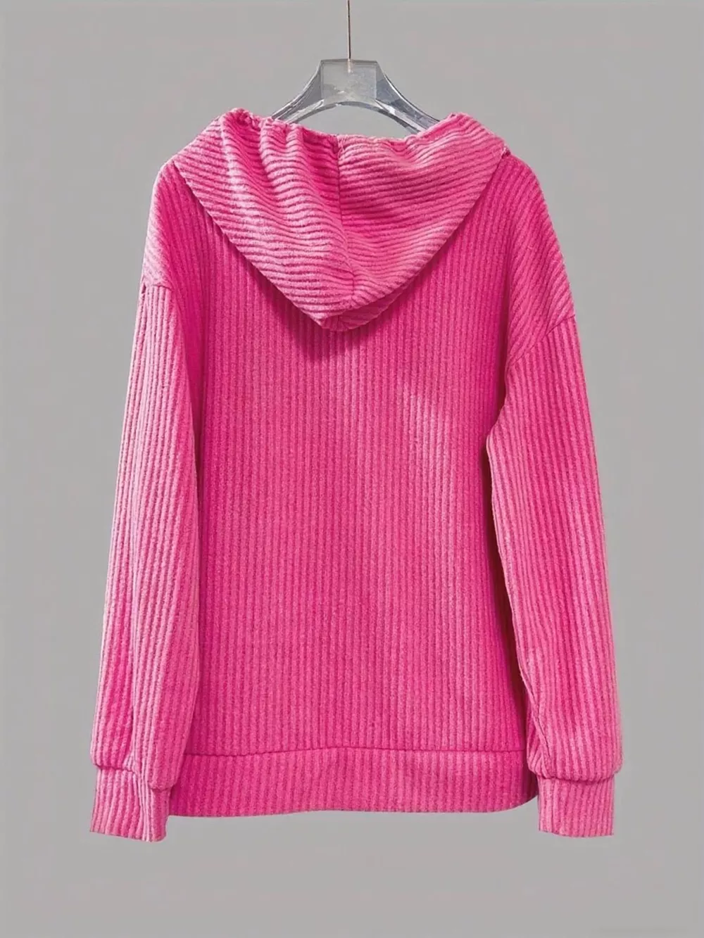 Button-Front Drawstring Hoodie, image 17