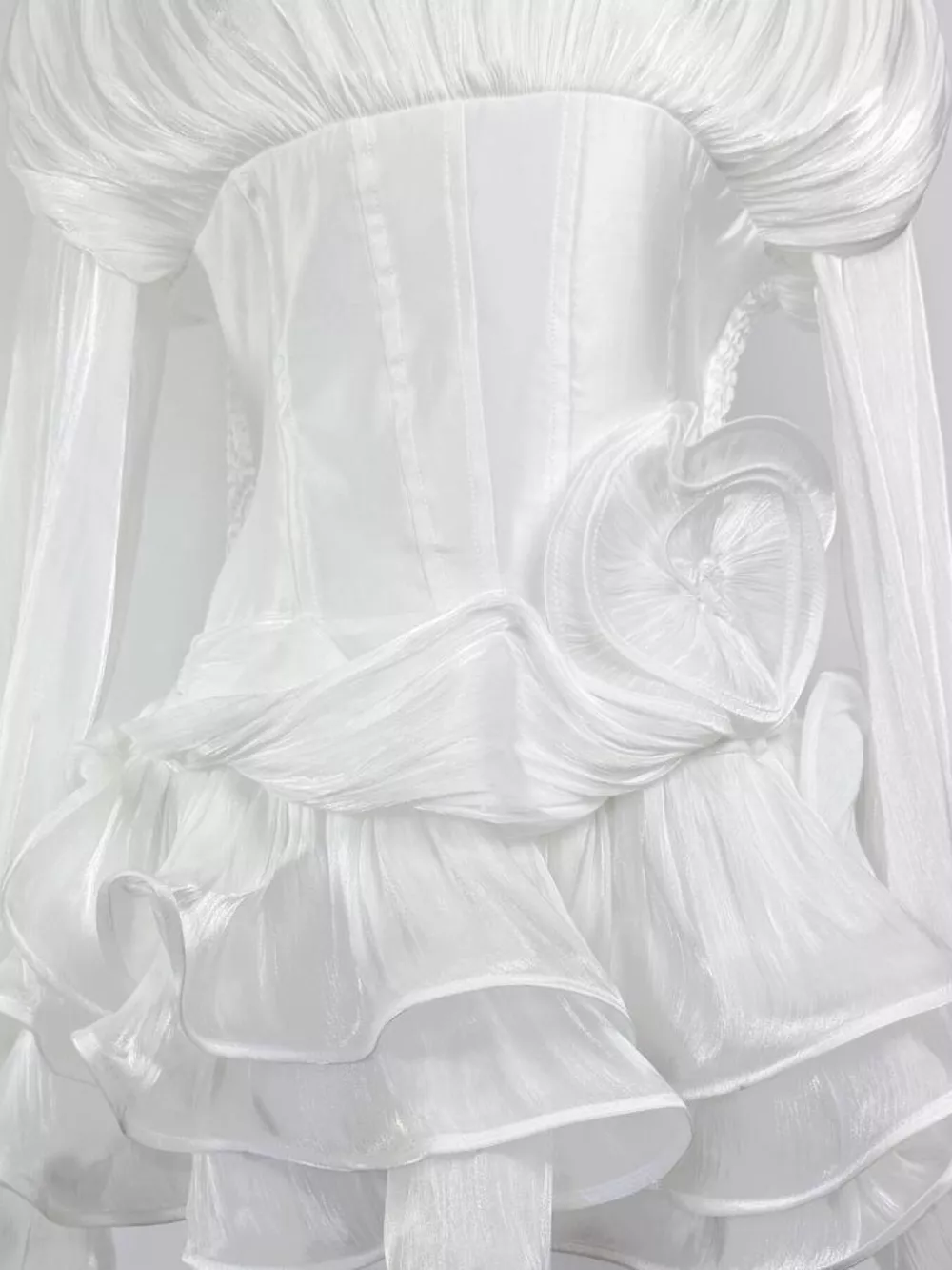 Ruffled Long Sleeve Mini Dress, image 29