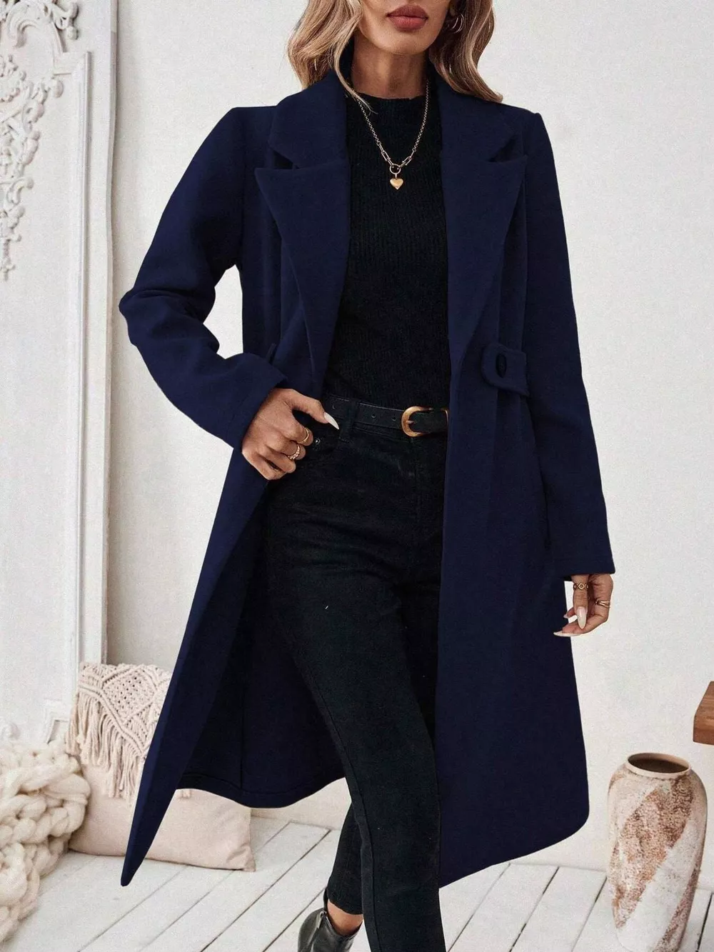 Single-Button Longline Coat, image 30