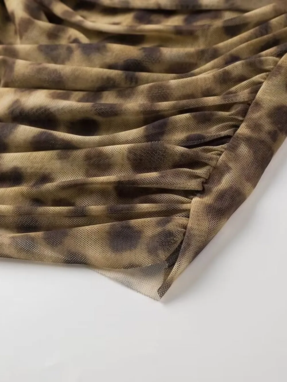 Ruched Leopard Print Tube Top, image 9