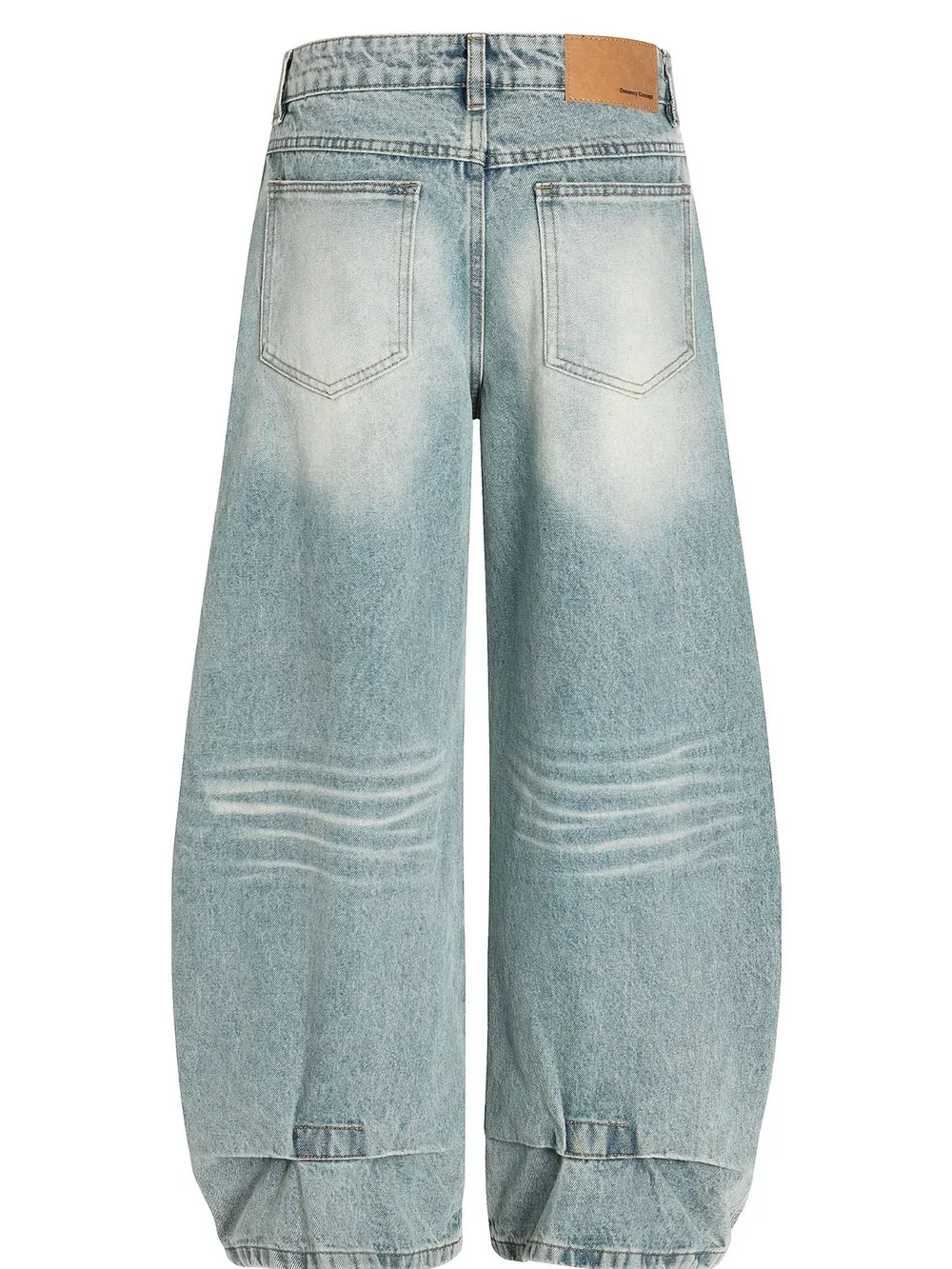 Men's Washed Wide Leg Baggy Jeans, image 3