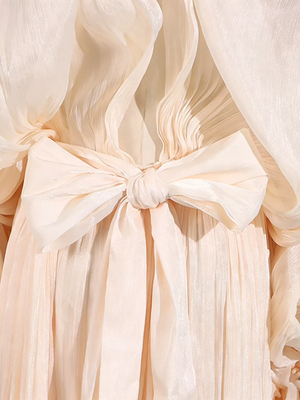 Tie Front Balloon Sleeve Midi Dress, image 7
