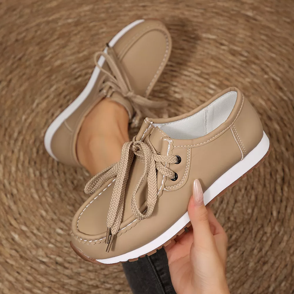 Round Toe Lace-Up Sneakers, image 7