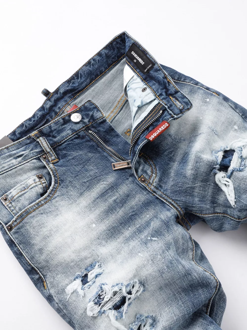 Men's Distressed Slim Fit Jeans, image 4