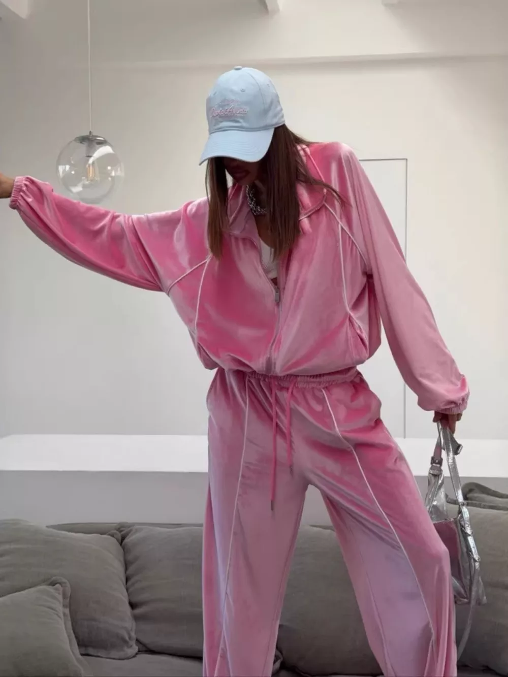 Zip Up Long Sleeve Top and Pants Set, image 14