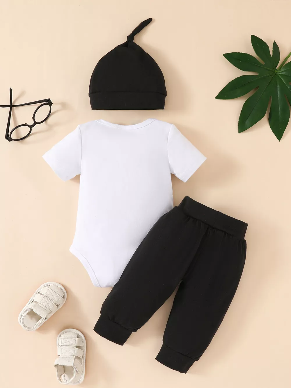 Children's Mommy's New Man Bodysuit and Pants Set with Hat, image 3