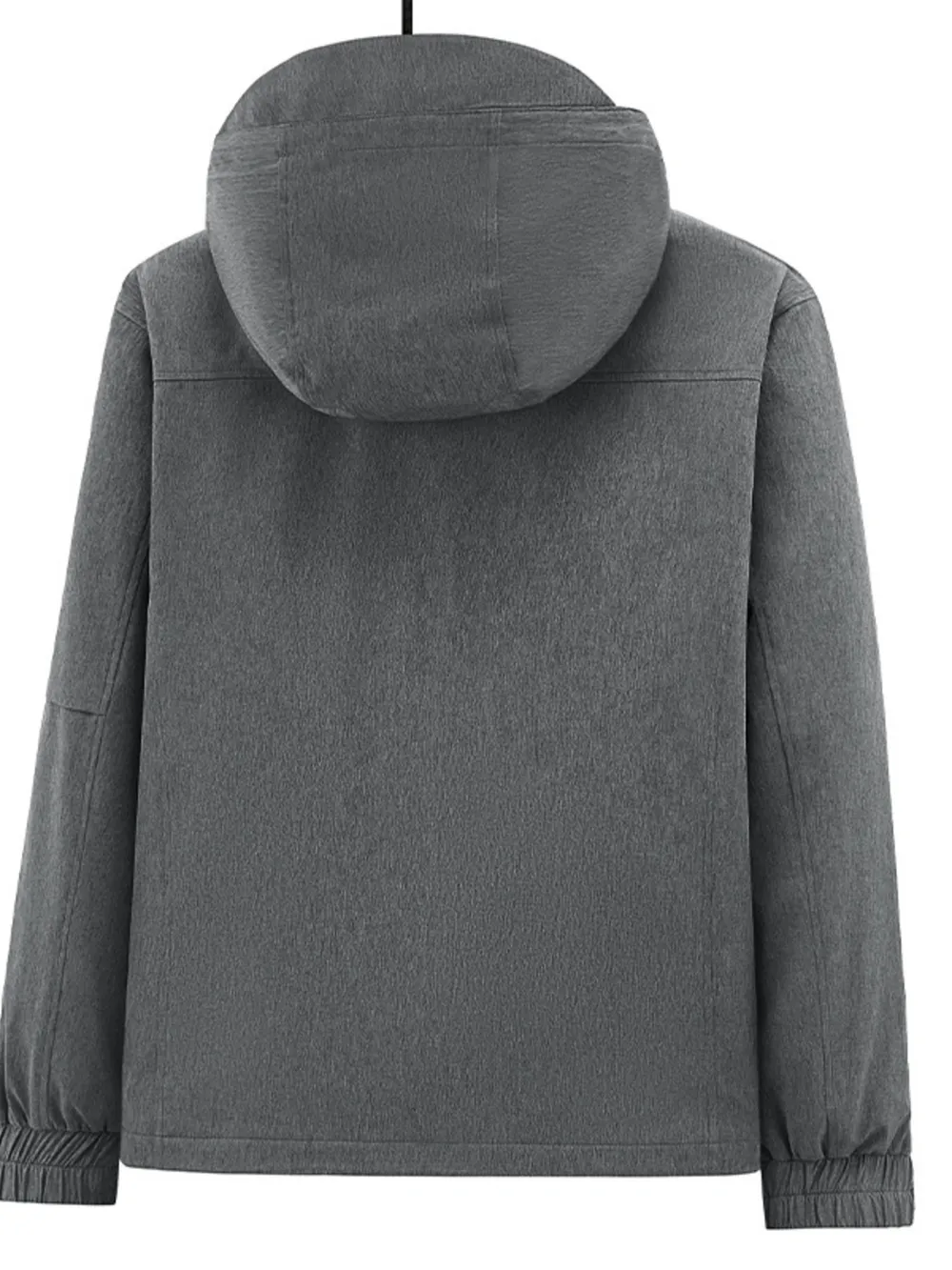Men's Plus Size Outdoor Zip Up Hooded Jacket, image 3