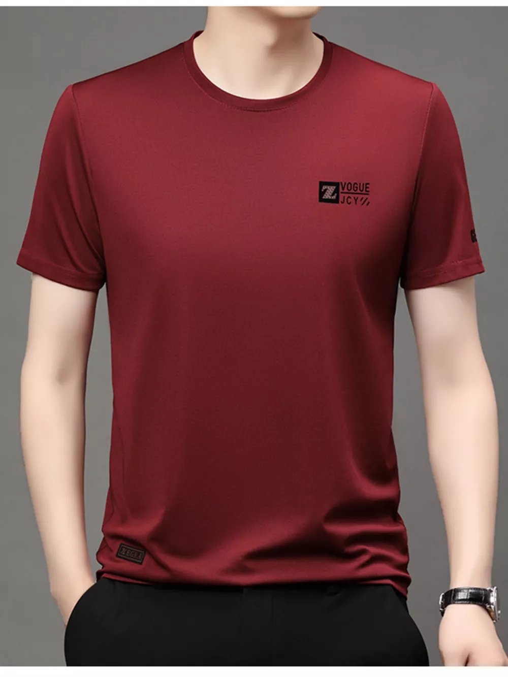 Men's Plus Size Round Neck Short Sleeve T-Shirt, image 8