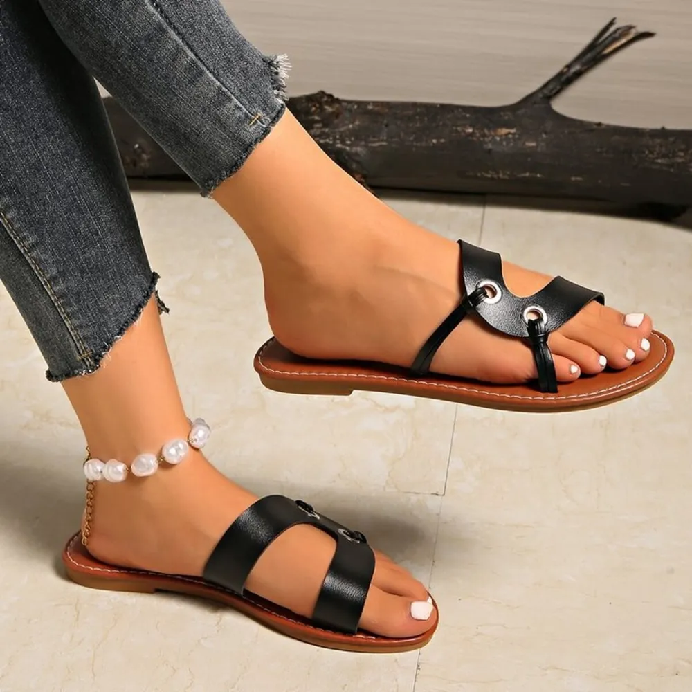 Open Toe Flats Sandals, image 2