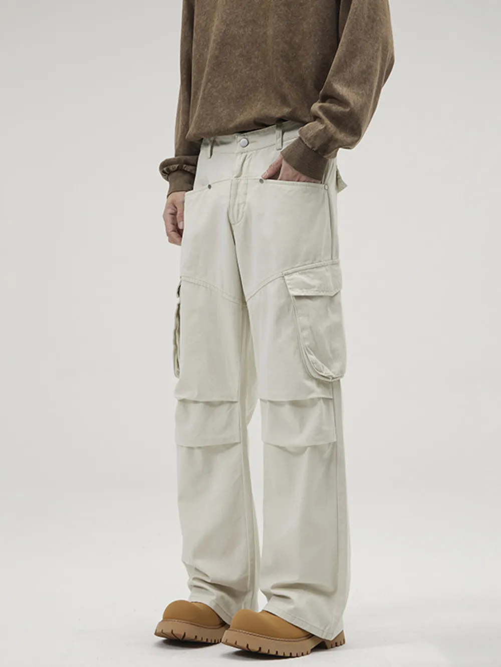 Men's Full Size Loose Fit Cargo Pants Plus Size, image 2