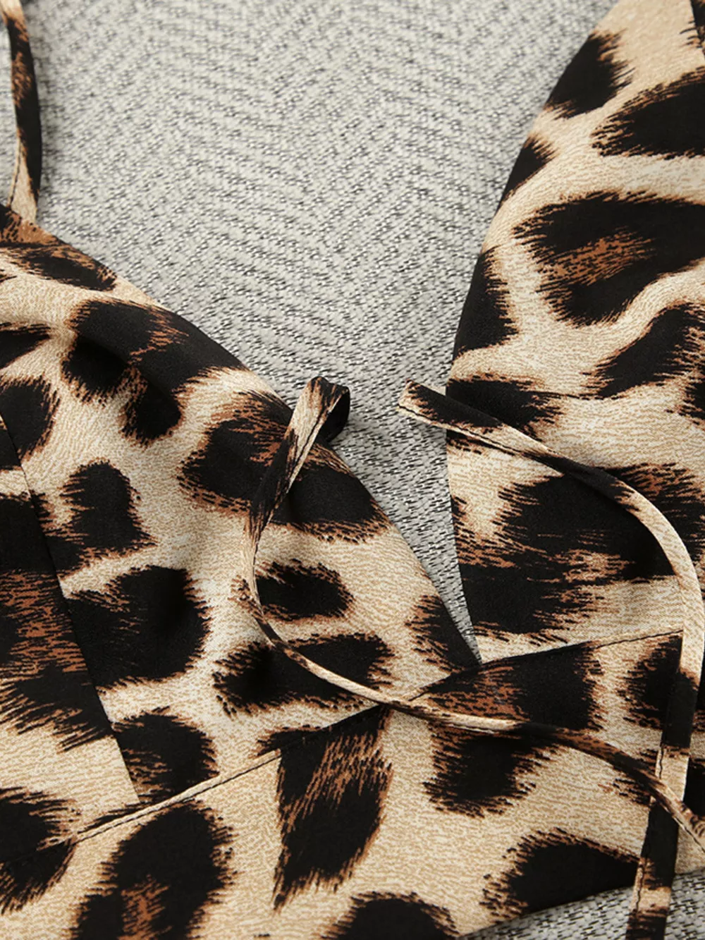 Leopard Cami & Cardigan and Shorts Three-Piece Lounge Set, image 14