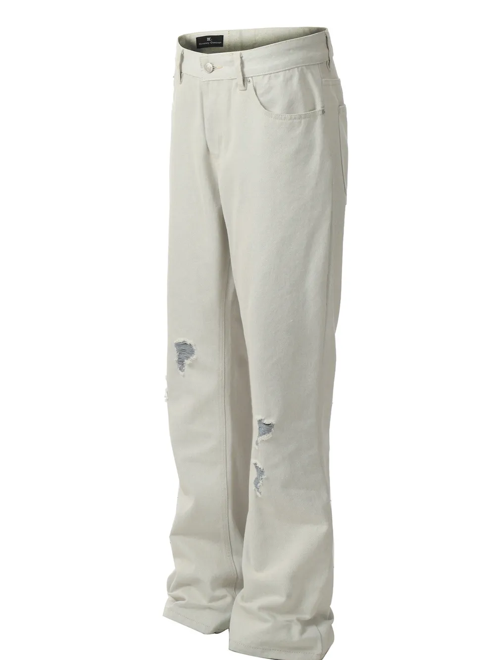 Men's Distressed Wash Straight Leg Jeans, image 2