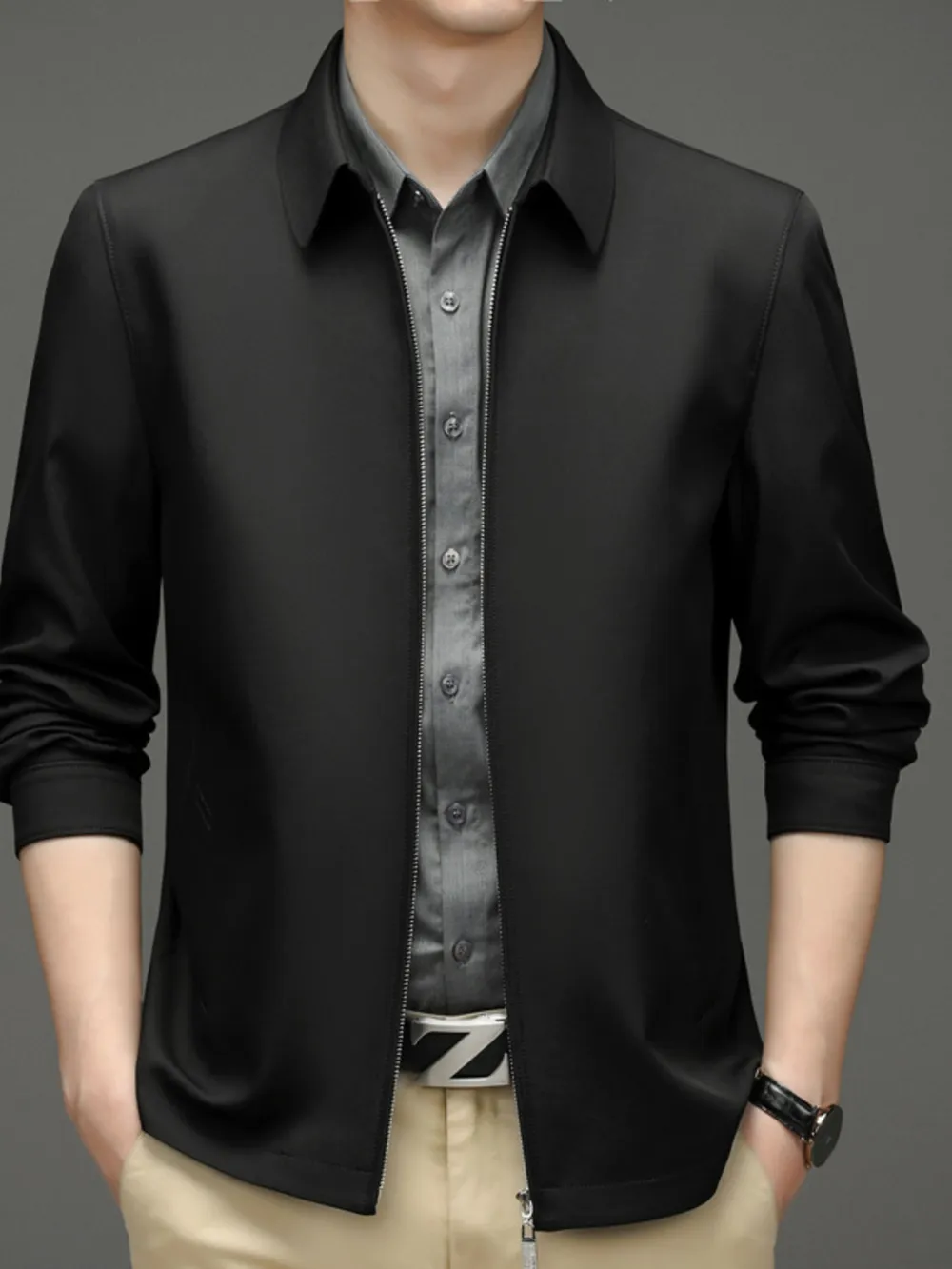 Men's Zip Up Long Sleeve Jacket