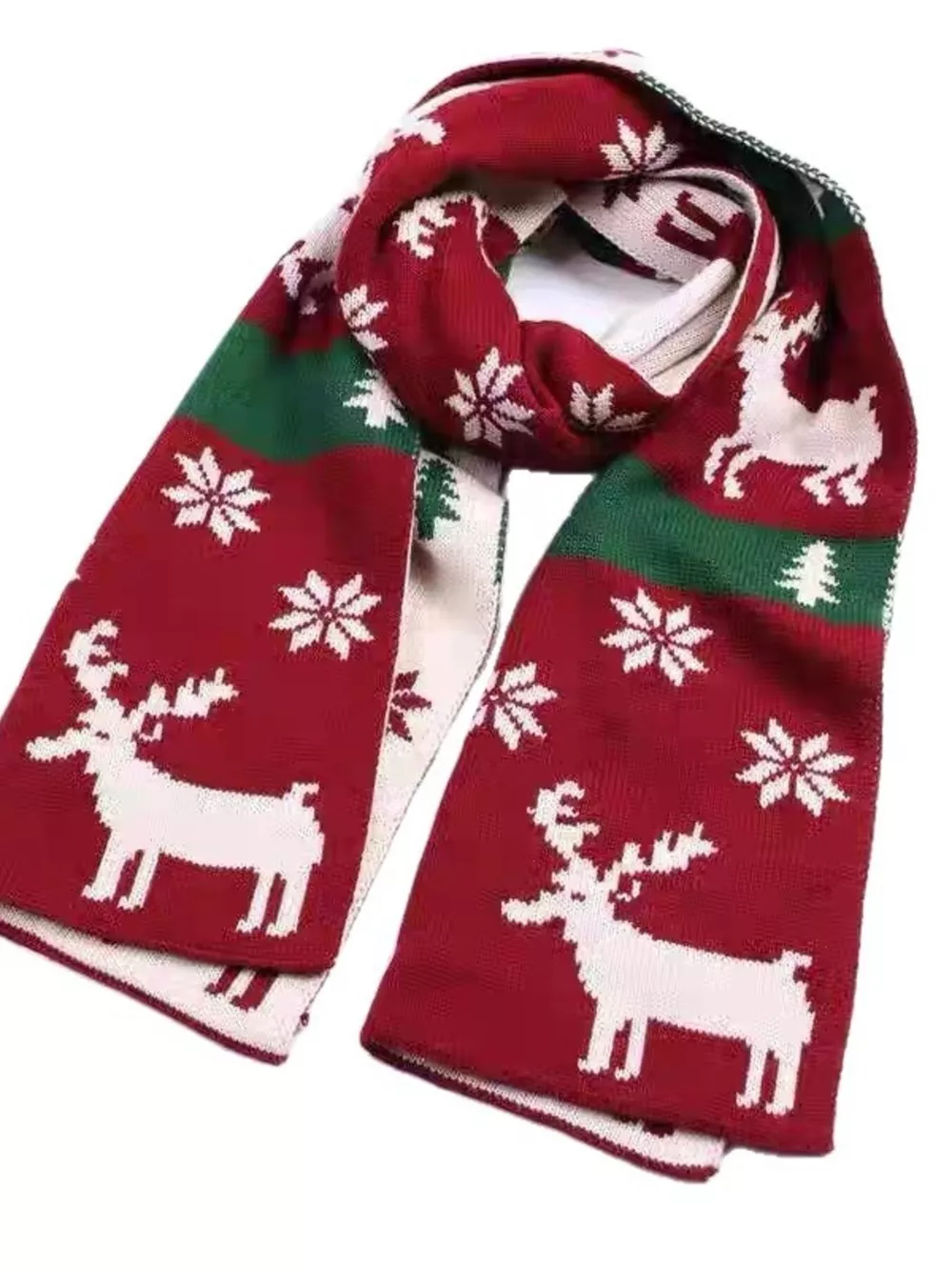 Christmas Reindeer Knitted Scarf, image 2