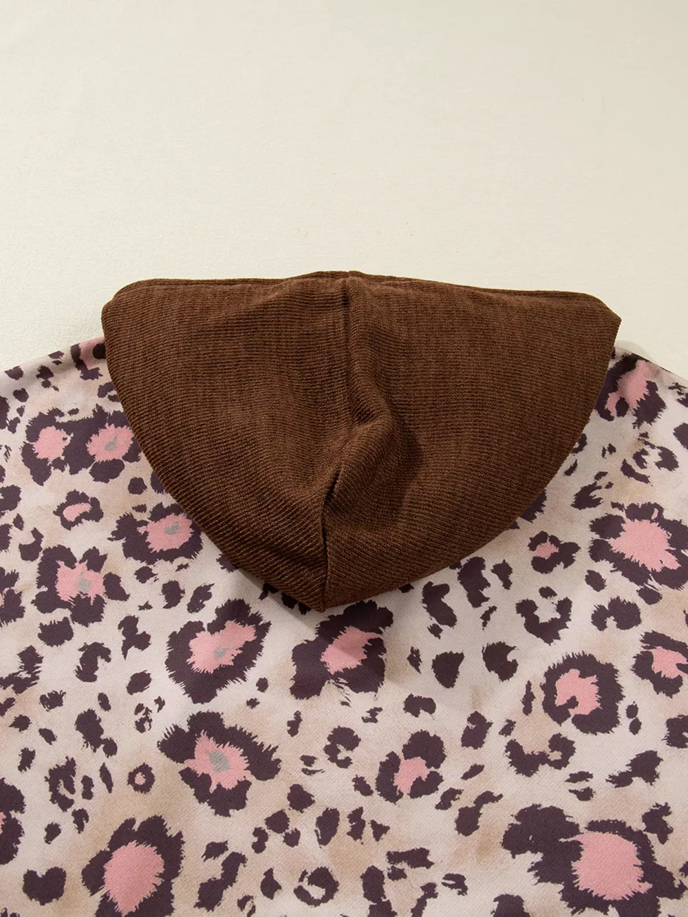Plus Size Leopard Long Sleeve Drawstring Hoodie, image 8