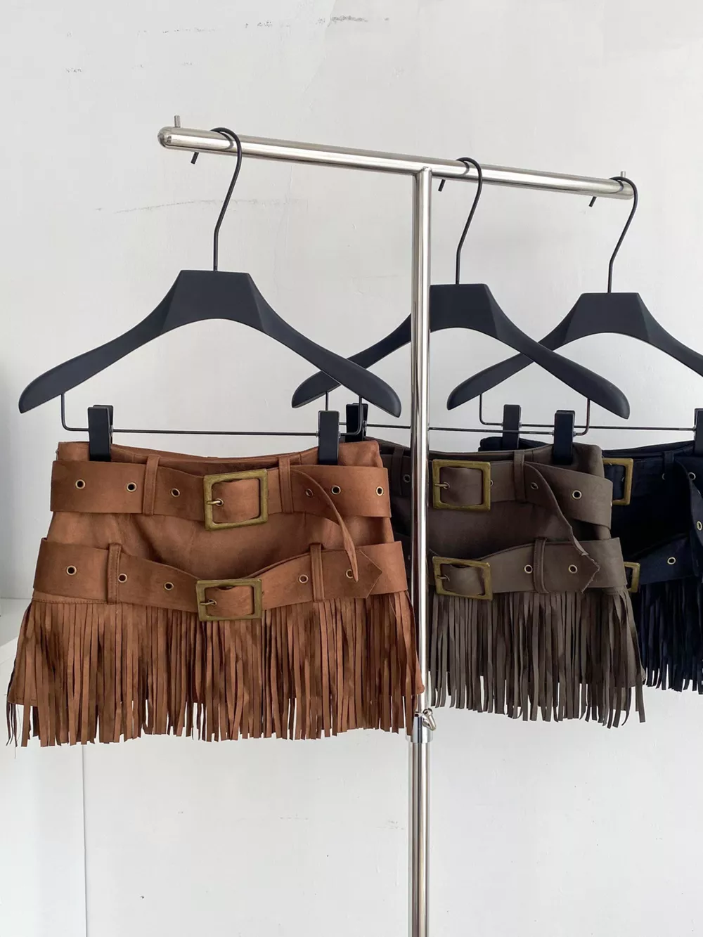 Fringe Belted Mini Skirt, image 4