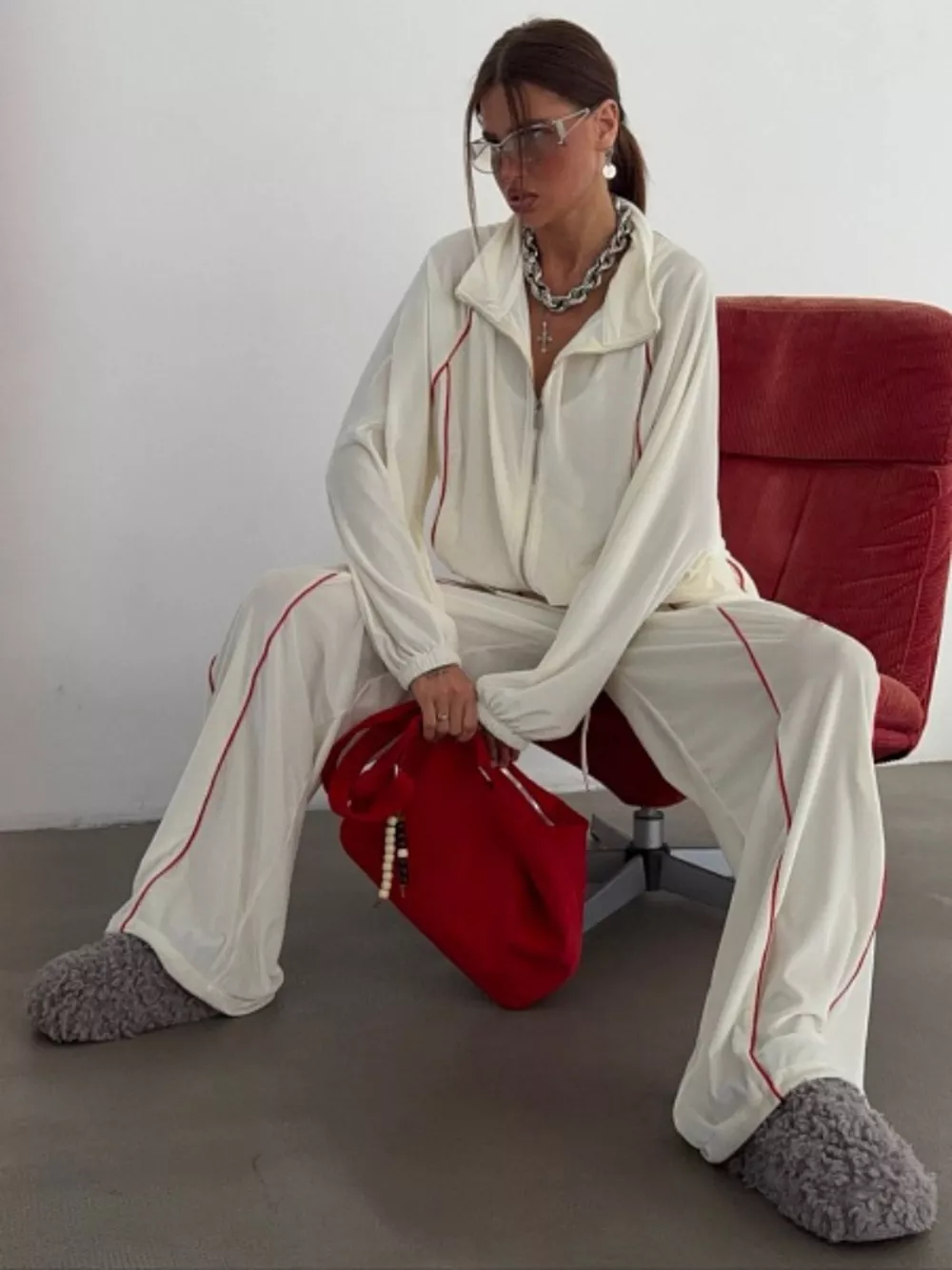 Zip Up Long Sleeve Top and Pants Set, image 27