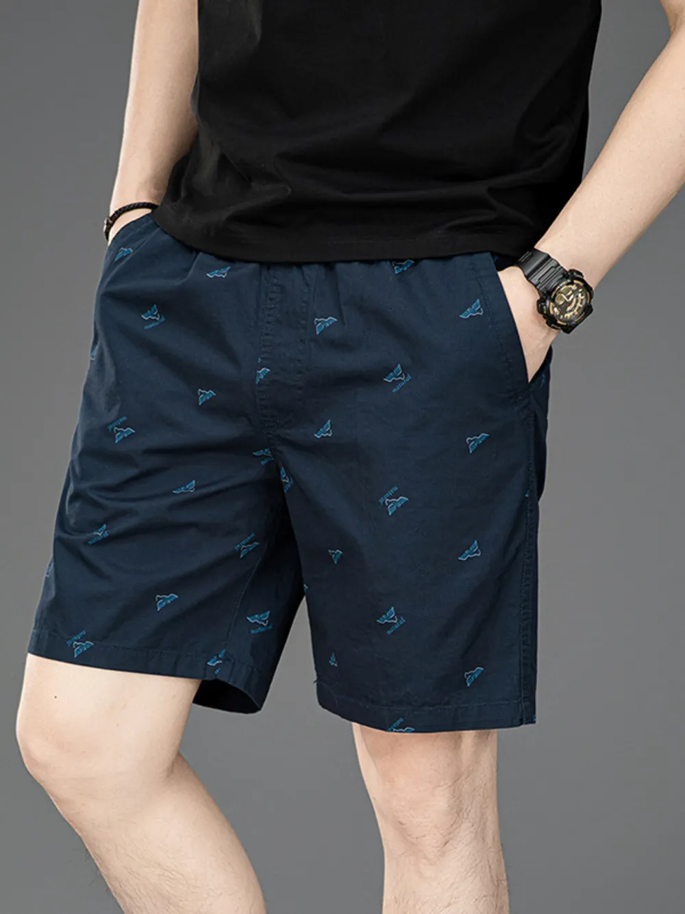 Men's Plus Size Casual Printed Shorts