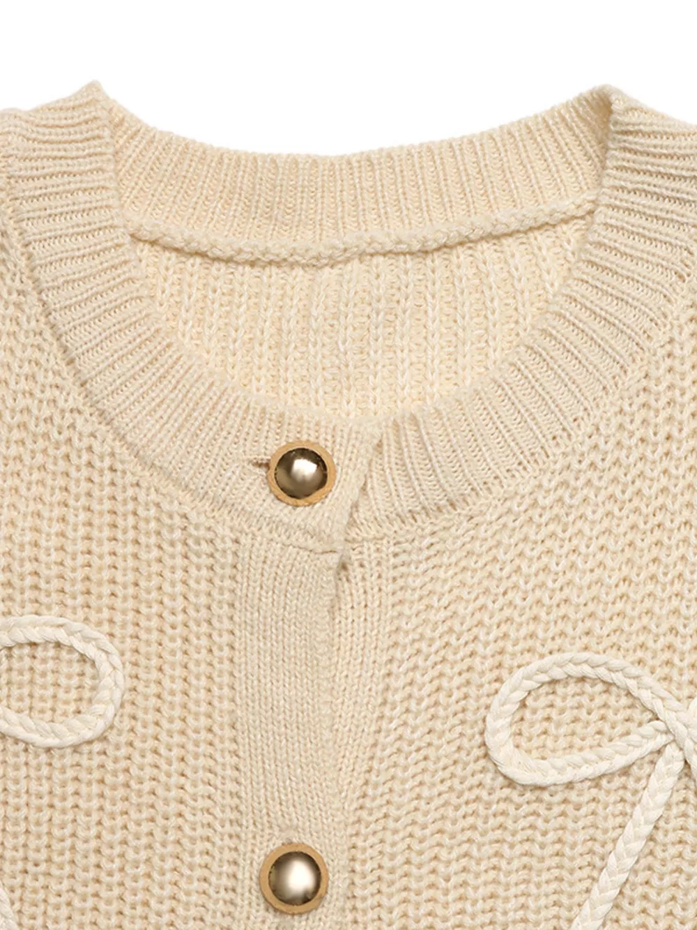 Bow Button Up Long Sleeve Cardigan, image 9