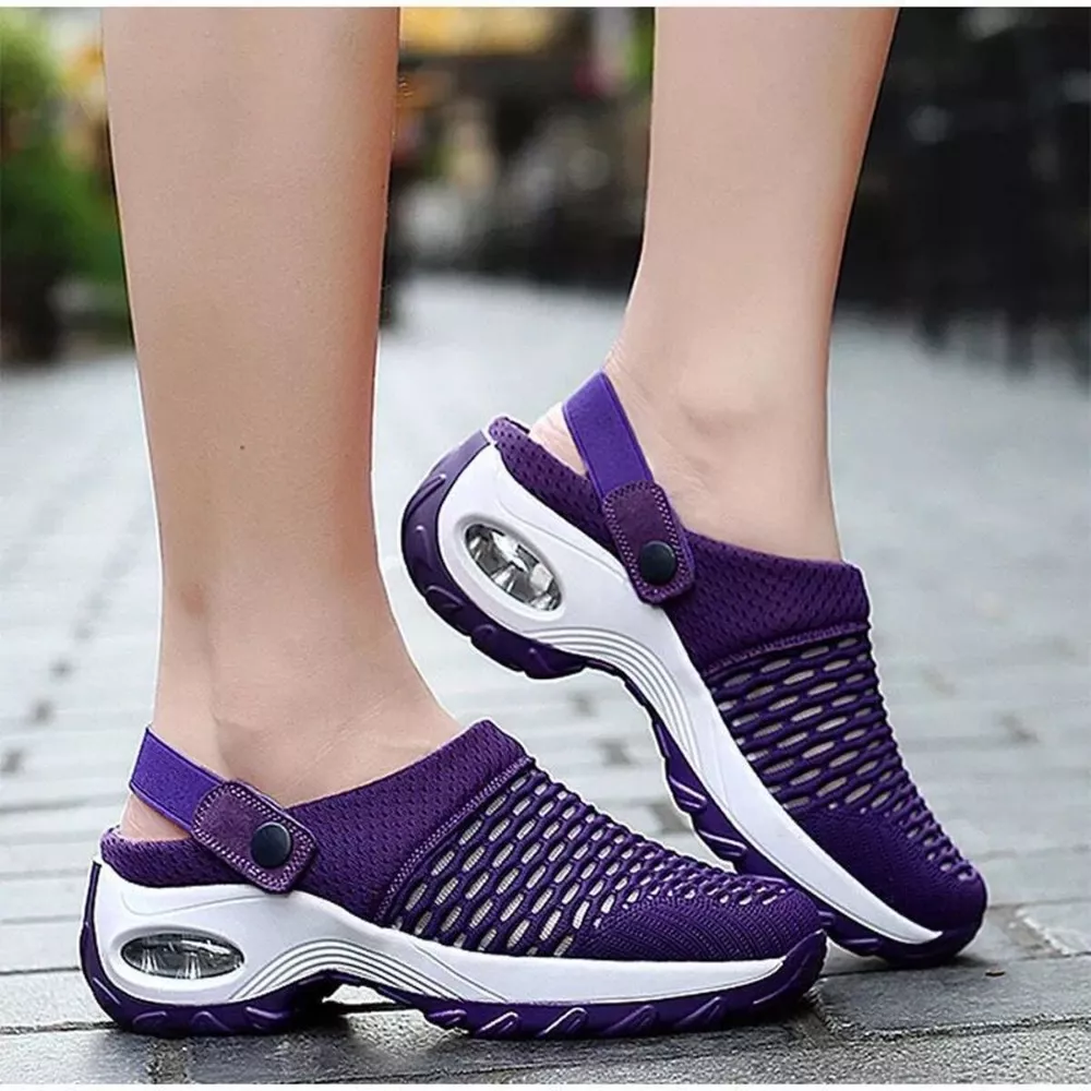 Breathable Mesh Wedge Sandals, image 3