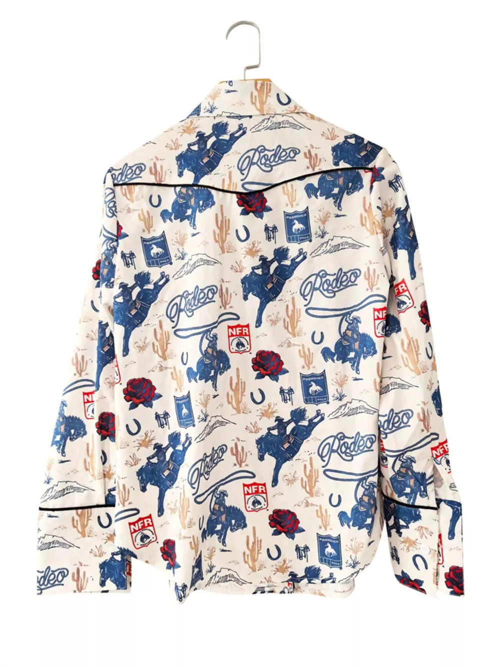 Printed Button Up Long Sleeve Shirt, image 5
