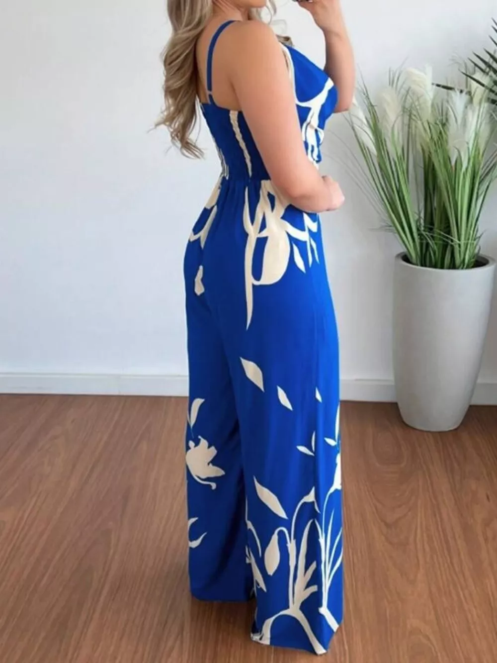 Spaghetti Strap Wide Leg Jumpsuit, image 4